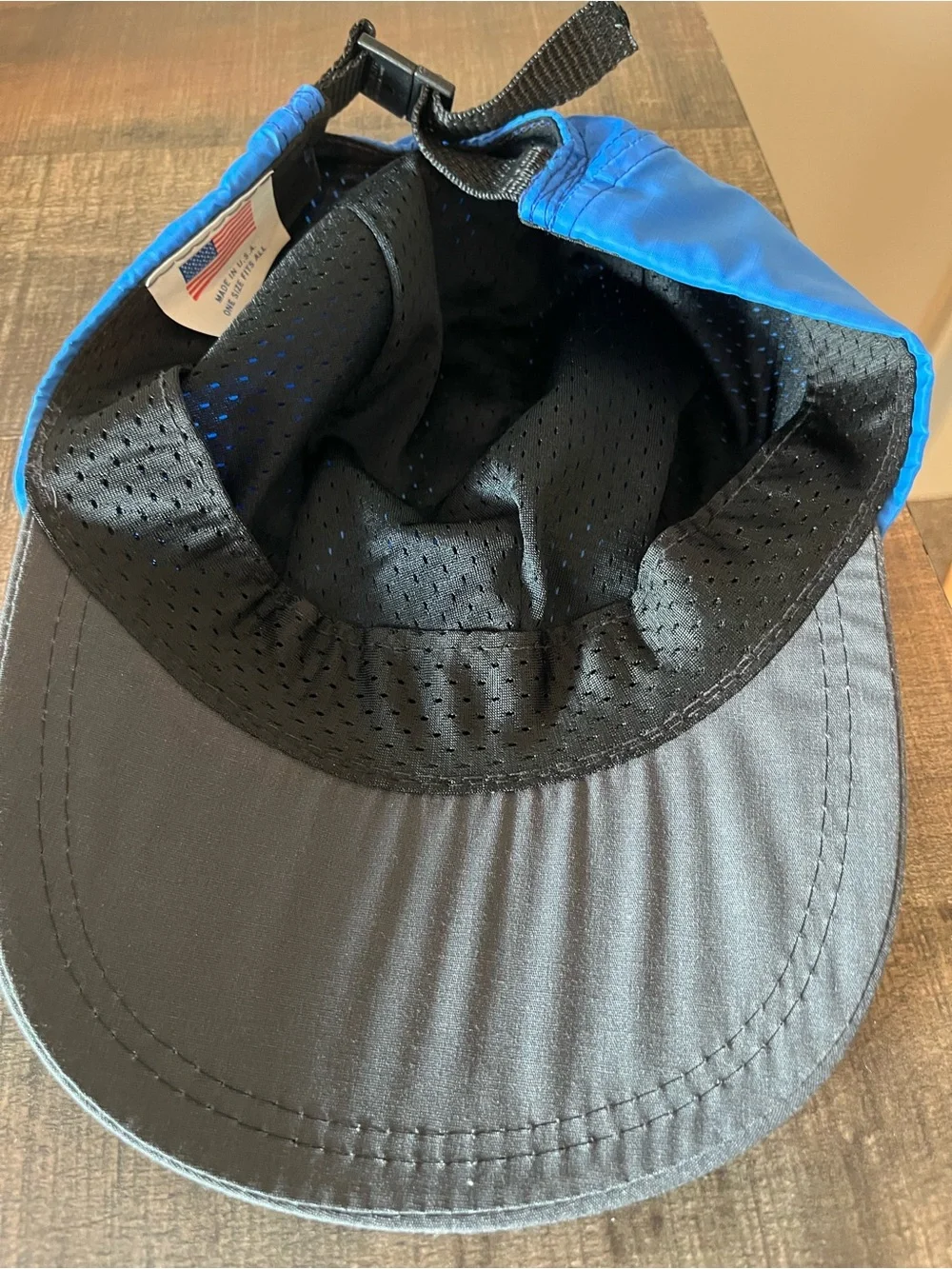 Vintage Rockport XCS Blue Gray Nylon 5-Panel Running Camp Cap